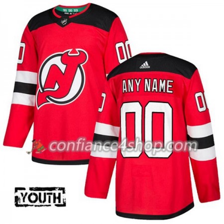 Adidas Maillot de Hockey New Jersey Devils Personnaliser 2017-2018 Rouge Authentic - Enfant
